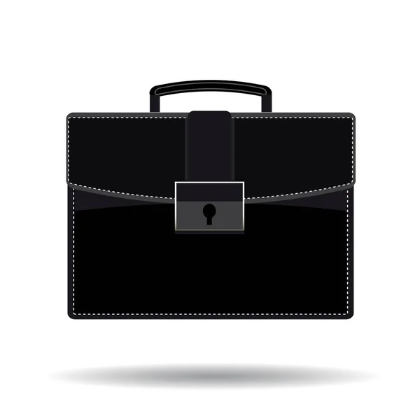 .Suitcase icon black white background. Vector illustration. — Stock Vector