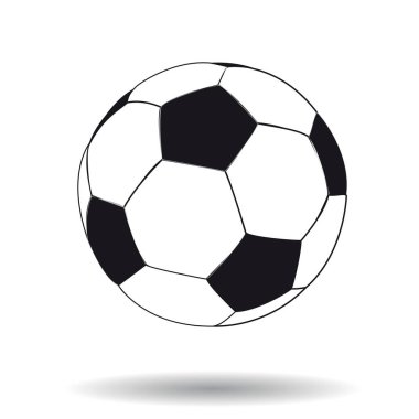 Beyaz arka plan üzerinde futbol topu. Vektör çizim tasarım için