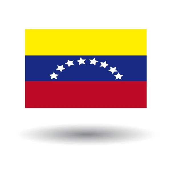Venezuela Bandiera sfondo bianco — Vettoriale Stock