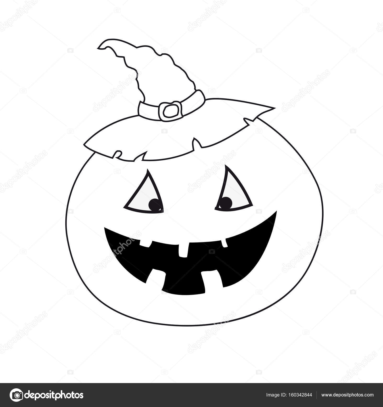 Illustrazione Disegno Zucca Bianco E Nero Bianco E Nero