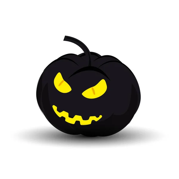 Ikone des bösen Kürbisses an Halloween. Vektor-Illustration für eine Website — Stockvektor