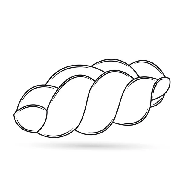 Brot Brot-Symbol auf weißem Hintergrund — Stockvektor