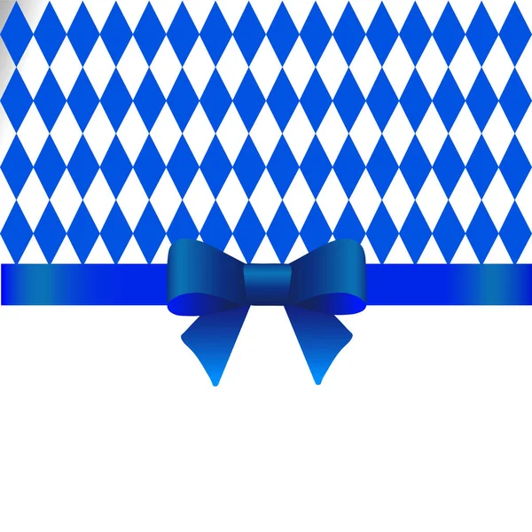 Carte Oktoberfest avec losanges bleus, modèle — Image vectorielle