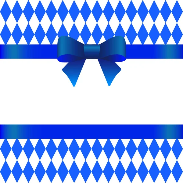 Carte Oktoberfest avec losanges bleus, modèle — Image vectorielle