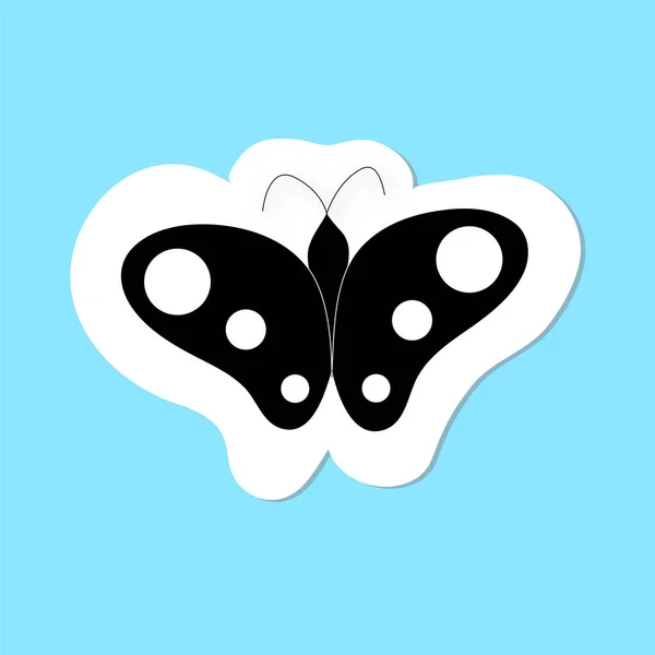 Aplicar mariposa sobre un fondo azul — Vector de stock