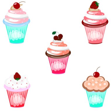 Beyaz arka plan üzerinde dondurma simgelerin ayarlamak