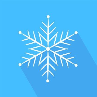 Mavi bir arka plan üzerinde simge kar tanesi.