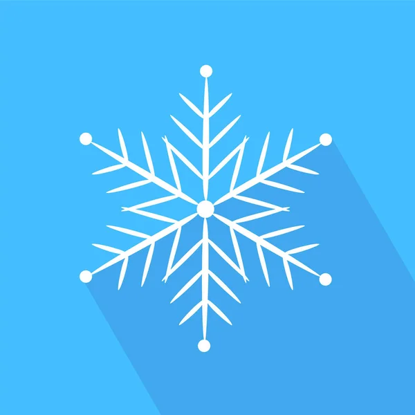 Icono copo de nieve sobre un fondo azul . — Archivo Imágenes Vectoriales