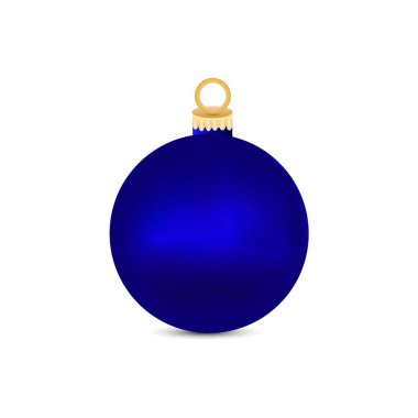 Beyaz arka planda mavi noel balosu