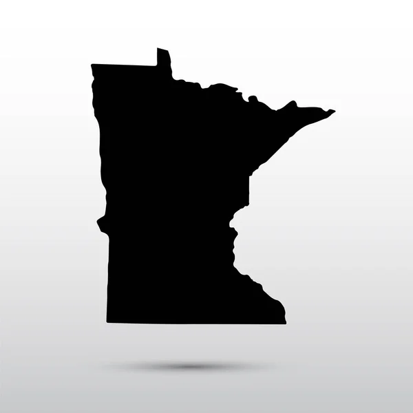 Mapa del estado de Minnesota — Archivo Imágenes Vectoriales