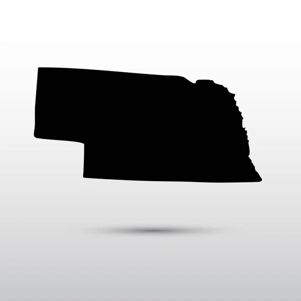 Carte de l'État américain du Nebraska — Image vectorielle