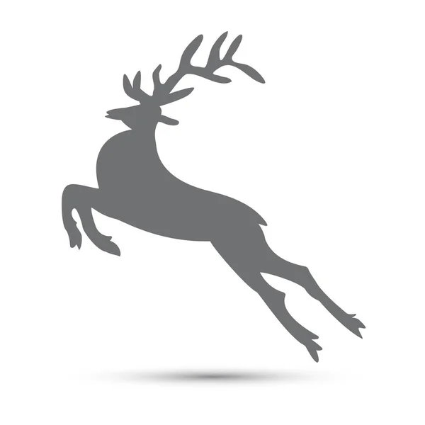 Ikona jelenia szary na białym tle — Wektor stockowy
