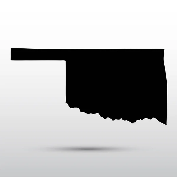 Mapa del estado de Oklahoma — Archivo Imágenes Vectoriales