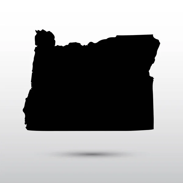 Carte de l'État américain de l'Oregon . — Image vectorielle