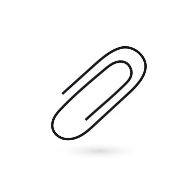 Office beyaz bir arka plan üzerinde siyah klibin simgesini