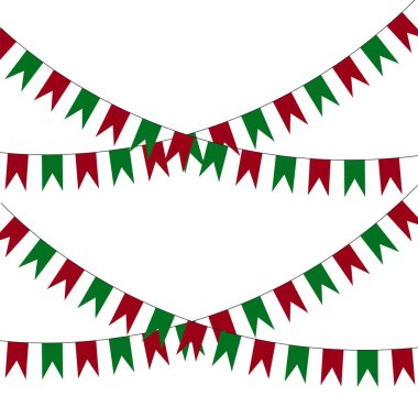 Noel için Festival dekoratif bayrakları koleksiyonu