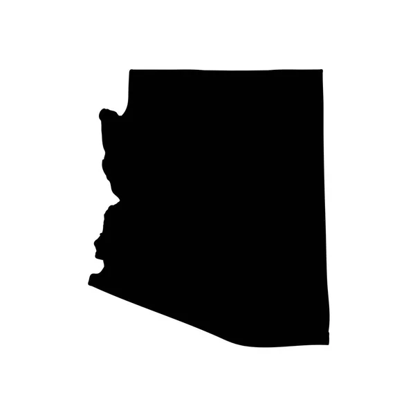 Mapa del estado de Arizona en un fondo blanco — Archivo Imágenes Vectoriales