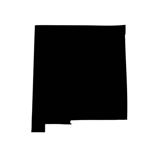 Карта штата Нью-Мексико на белом фоне — стоковый вектор