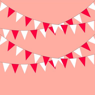 Üçgen bayrakları kutlama arka plan. Vektör çizim