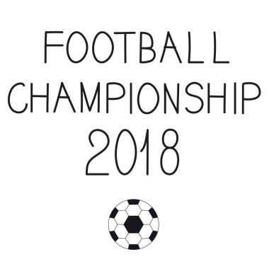 Futbol Dünya Kupası. Beyaz arka plan üzerinde yazıt