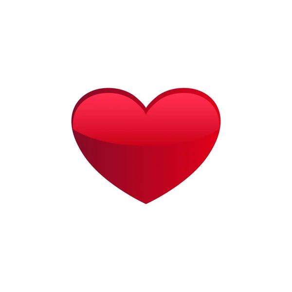 Icono de un corazón rojo sobre un fondo blanco — Vector de stock