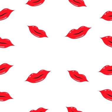 Dekoratif sorunsuz doku dudaklar. Vektör çizim