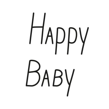 Mutlu bir çocuğun yazıt üzerinde beyaz bir arka plan siyah