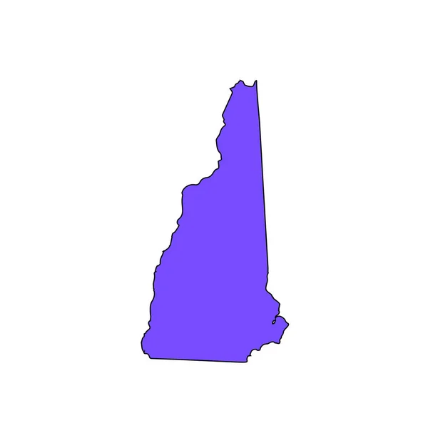 Megjelenítése a U.S. állam a New Hampshire fehér alapon. — Stock Vector