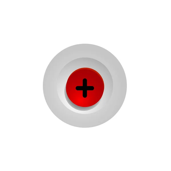 A button with a shadow with a minus sign. Vector illustration — Stock Vector