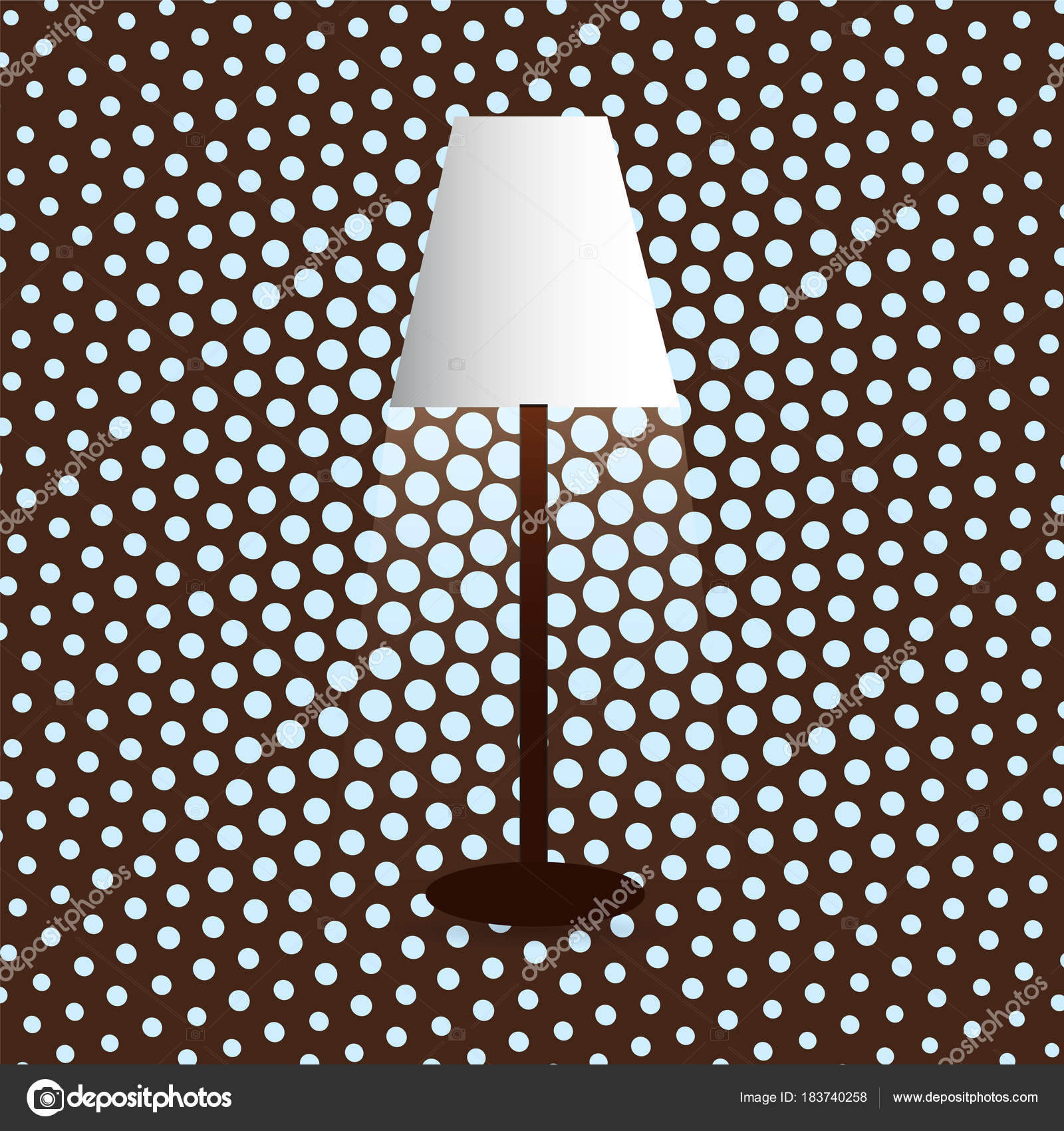 Floor Lamp Lampshade Diffused Light Dot Background Stock Vector Floor Lamp Lampshade Diffused Light Dot Background Stock Vector