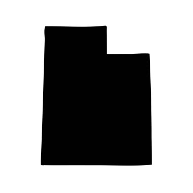 ABD Devlet Utah beyaz bir arka plan üzerinde Haritası.