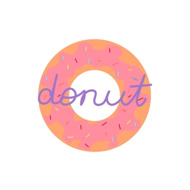 Beyaz bir arka plan ile bir yazıt üzerinde çörek.