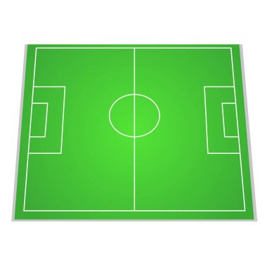 Futbol sahası, üstten görünüm. Vektör çizim tasarımınız için.