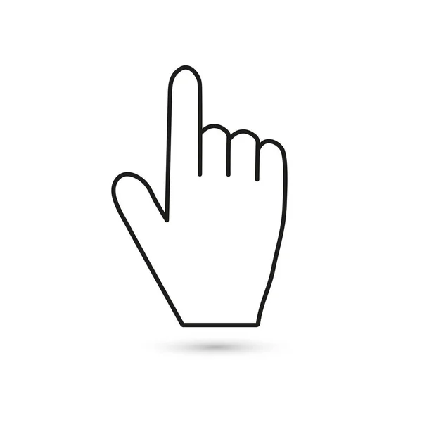 Bilgisayar için bir işaret parmağı simgesi. Vektör çizim tasarımınız için — Stok Vektör