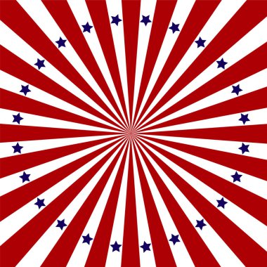 Yıldız kırmızı beyaz çizgilisin. Kartpostal için şablon.