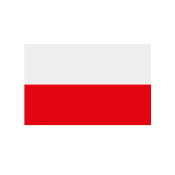 Steagul polandului pe fundal alb. Ilustrație vectorială . — Vector de stoc