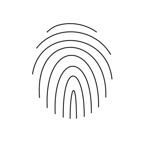 Un'impronta digitale su sfondo bianco. Illustrazione vettoriale . — Vettoriale Stock