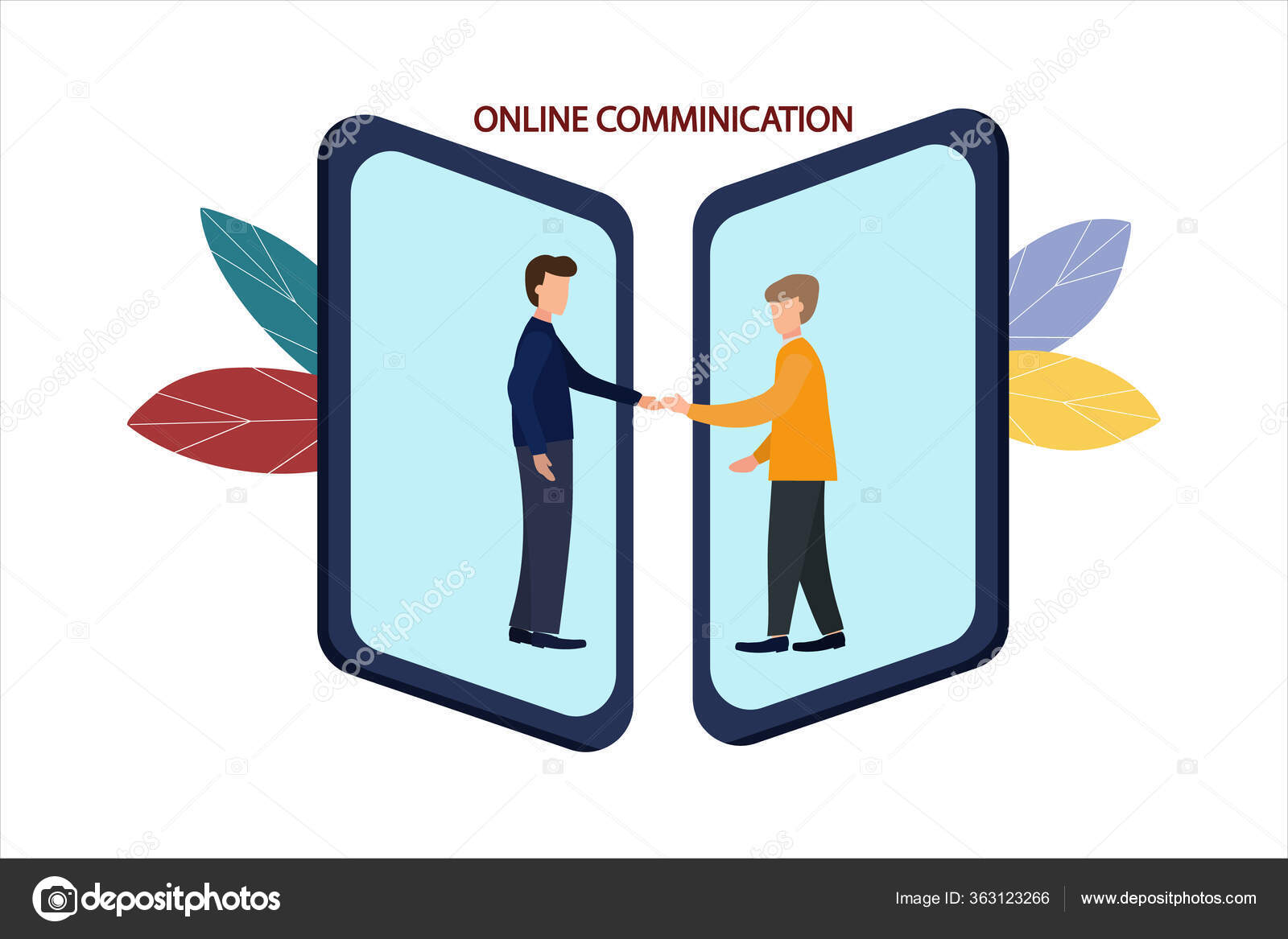 El Hombre Trabajo Desde Casa Personas De Videoconferencia En La Pantalla De La Computadora Portatil Hablando Por Internet En Videollamada Chat Vector Premium