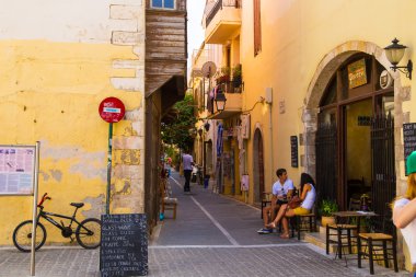 Girit kasaba Rethymnon manzaraları