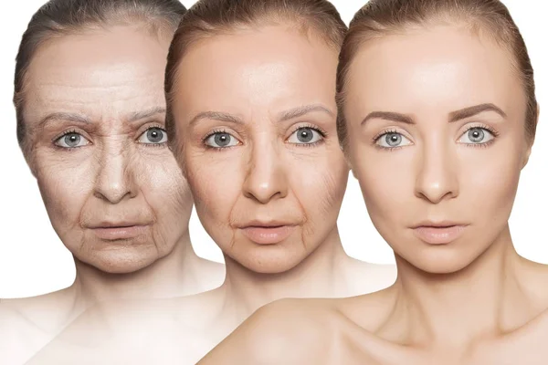 Three ages of face — Stock Photo, Image