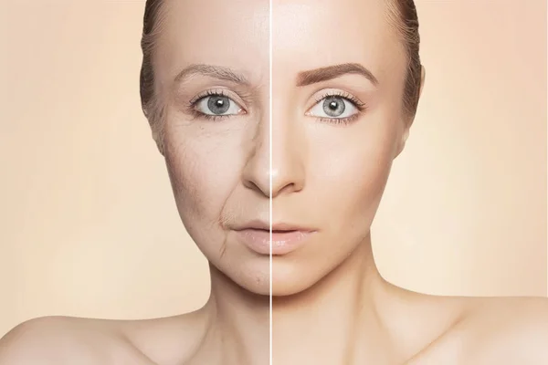 Facial care,close-up woman portrait — Stock Photo, Image