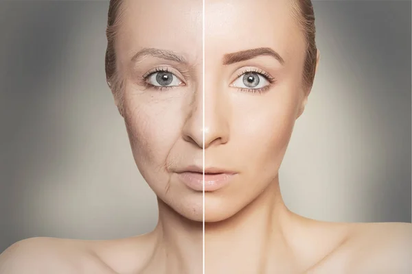 Facial care,close-up woman portrait — Stock Photo, Image