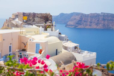 Santorini Adası'nda seyahat