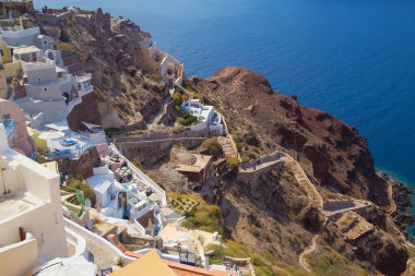Santorini Adası'nda seyahat