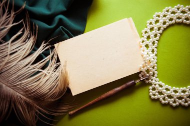 Retro arka planda yeşil renkleri