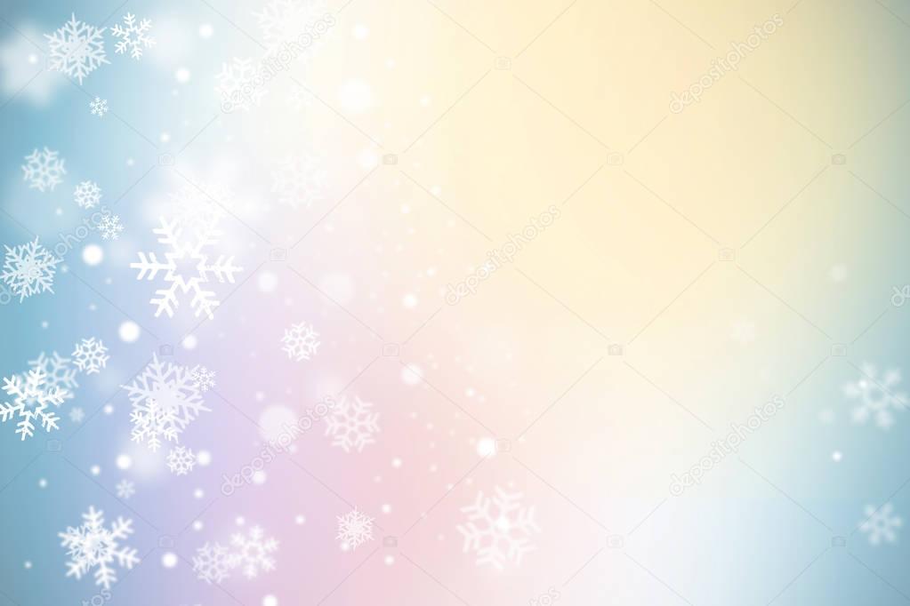 shiny background with snowflakes 