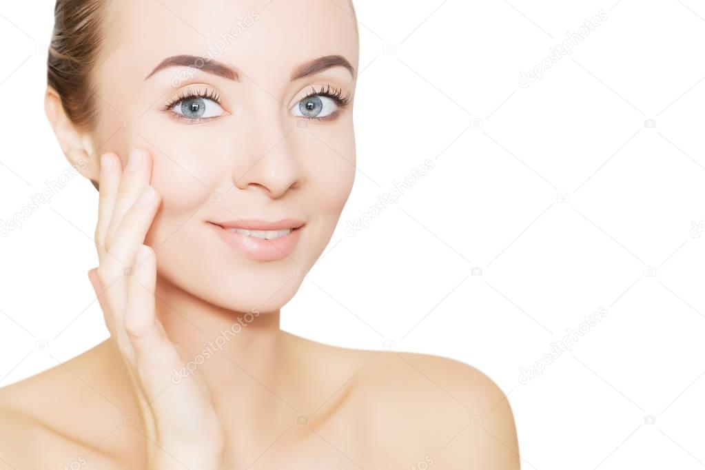 young pretty woman  healthy skin spa  portrait