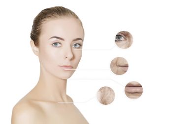 cilt yenilenmesi: kadın alır uzakta eski teni,