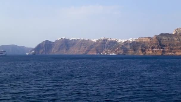  Santorini seacoast from catamaran