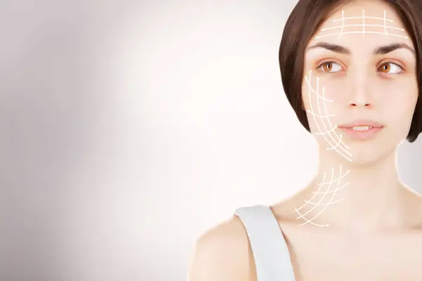 portrait of young woman for skin renovating concept